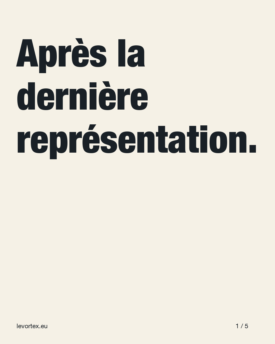 Après la dernière représentation. · diapositive 1