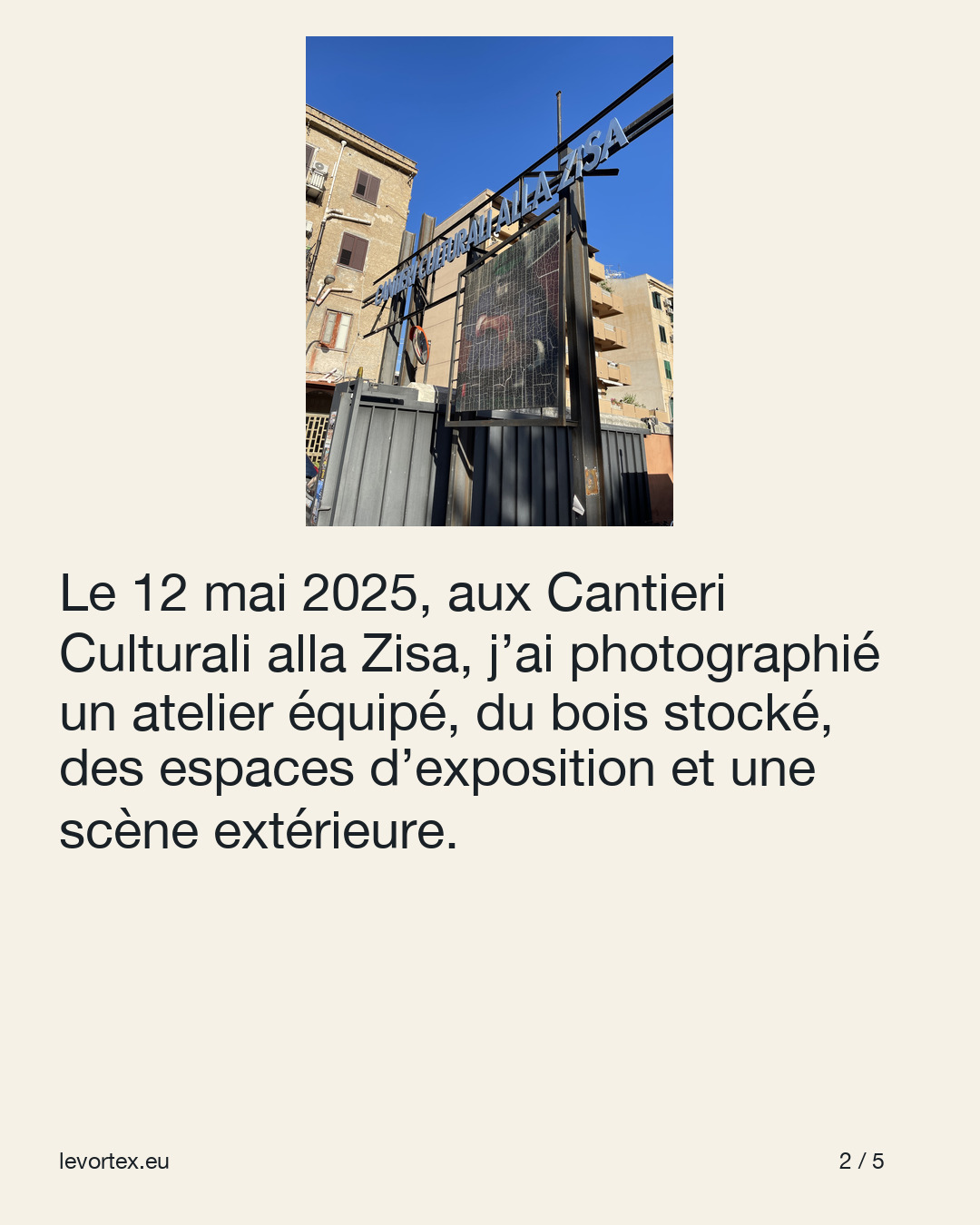 À Palerme, de l’atelier à la scène. · diapositive 2