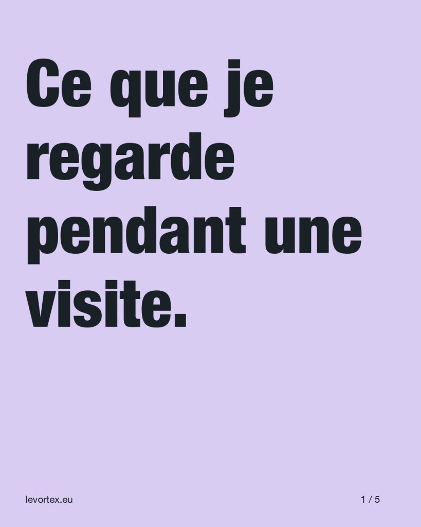 Ce que je regarde pendant une visite. — diapositive 1 sur 5