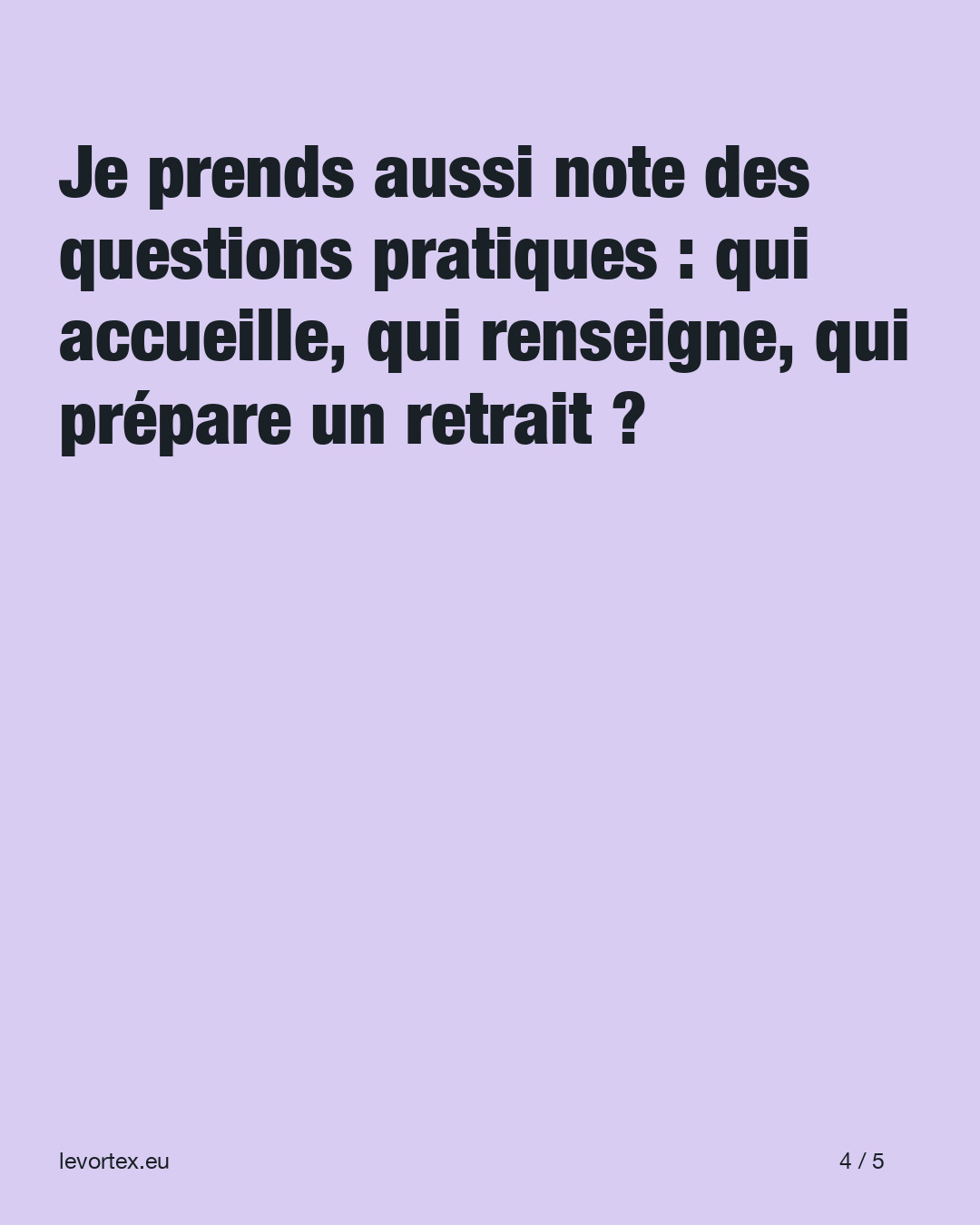Ce que je regarde pendant une visite. · diapositive 4
